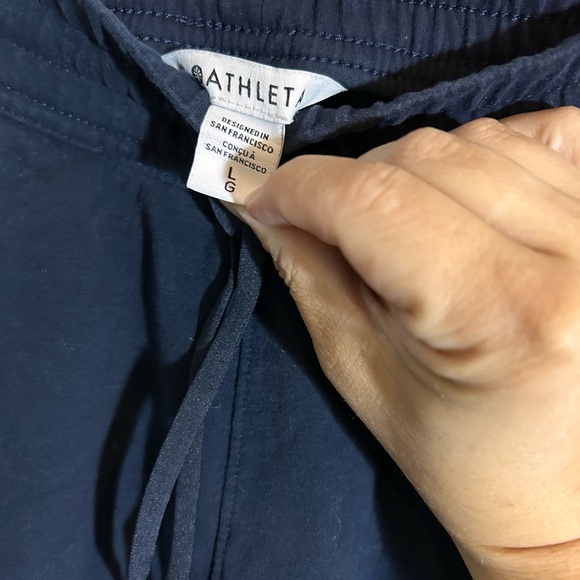 Athleta Navy Athletic Shorts - Picture 2 of 3